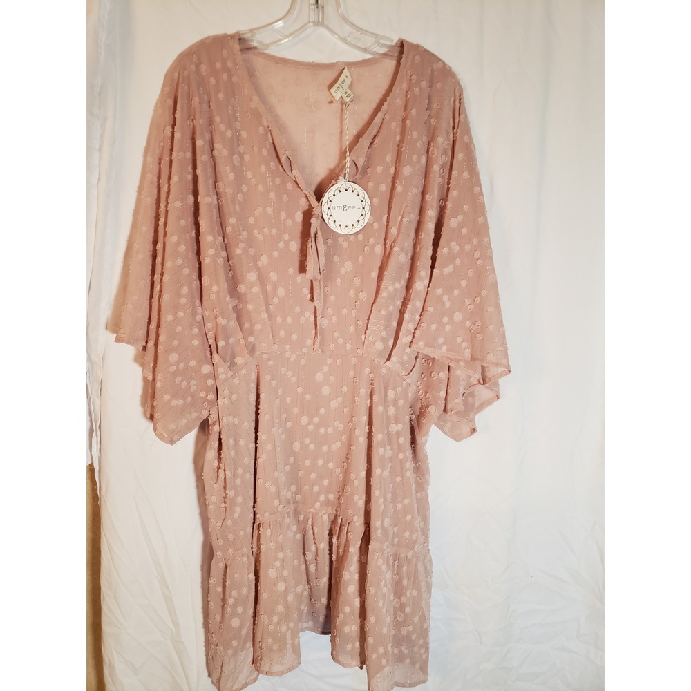 Women's Umgee Light Mauve Short Sleeve Dress Size 1X